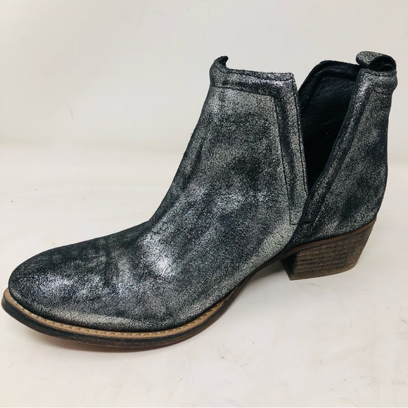 Diba True Stop By Metallic Black Ankle Boots - Picture 3 of 11